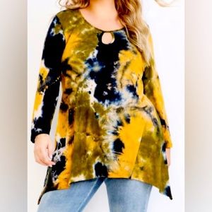 NWT New with Tags AVEOLOGY Tie Dye Cage Top -